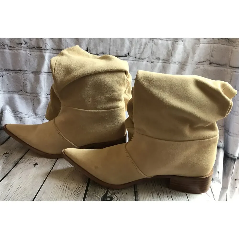 Chinese Laundry Winner Suede Boots Beige Women’s 5.5 M New In Box